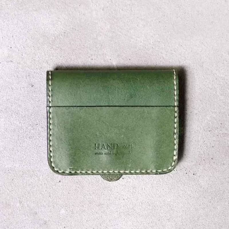日本職人系 牛皮口袋型零錢包Made  by HANDIIN
