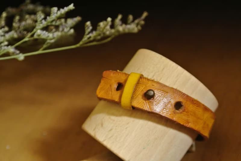 【 T - C 】手環 手鐲 皮革 牛皮 日本白瓷 瓷器  限量 自然釉色 無限看不膩色調 攝氏1350高溫燒製