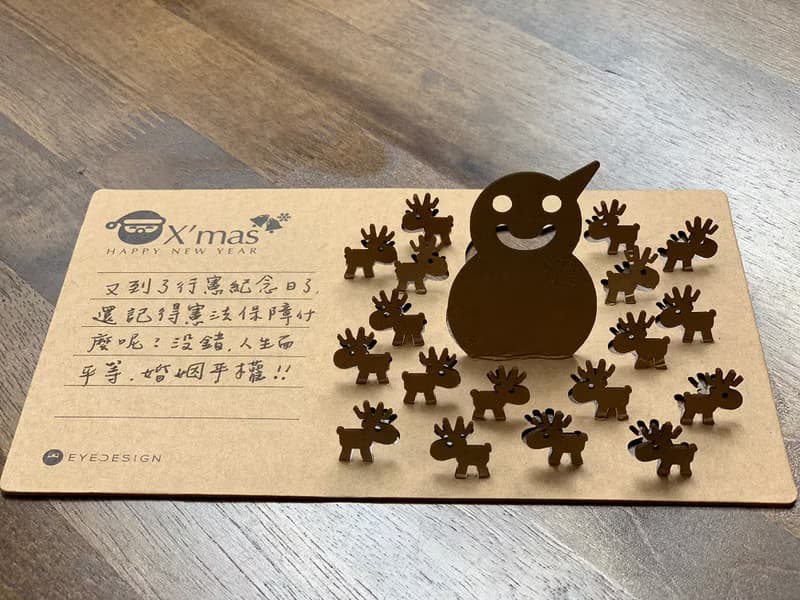 聖誕立體卡片 雪人鹿群N6