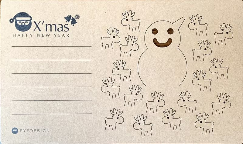 聖誕立體卡片 雪人鹿群N6