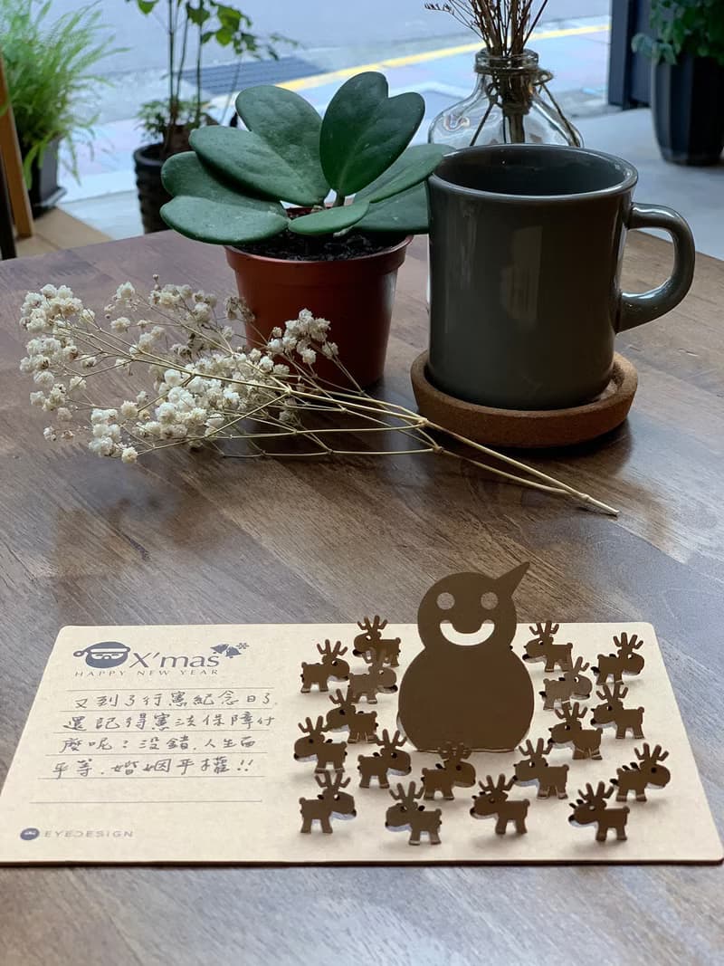 聖誕立體卡片 雪人鹿群N6