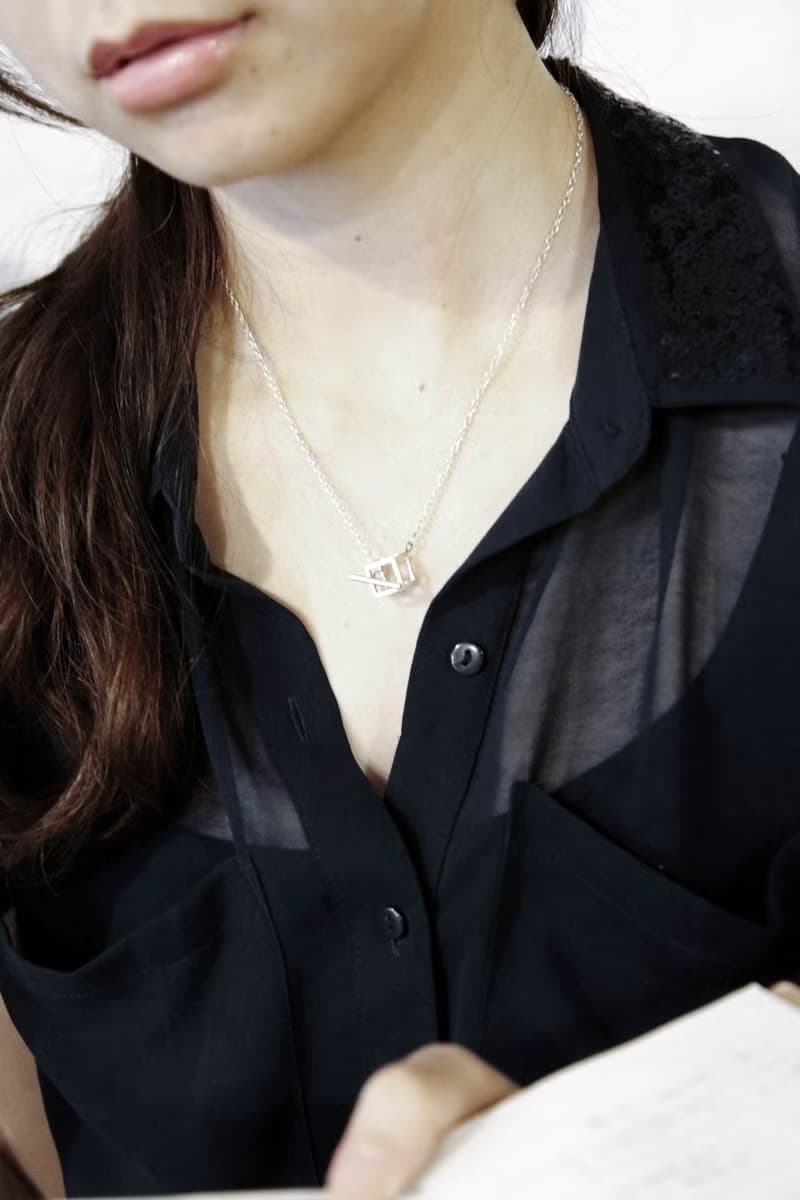 方塊關係簡約純銀項鍊