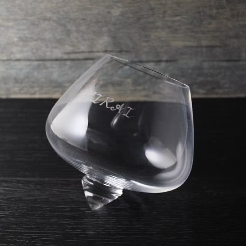 250cc【丹麥Normann】 白蘭地杯 無鉛玻璃雕刻 搖搖杯