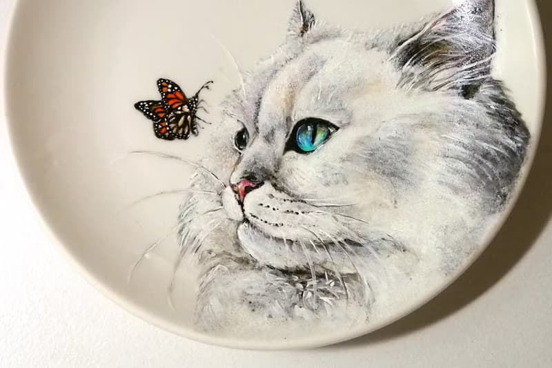 壁掛裝飾盤 / 點心盤系列－波斯貓的柔情