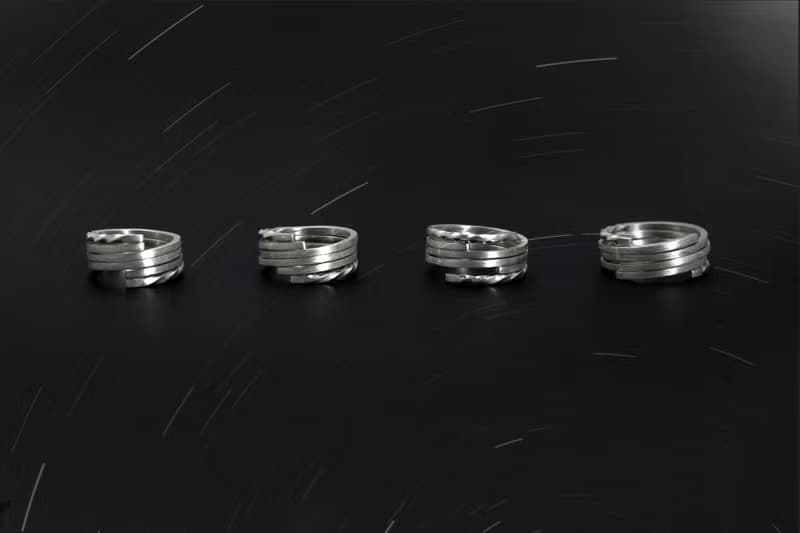 戒指 Star trails 軌跡戒 925純銀戒指(兩只)-64DESIGN