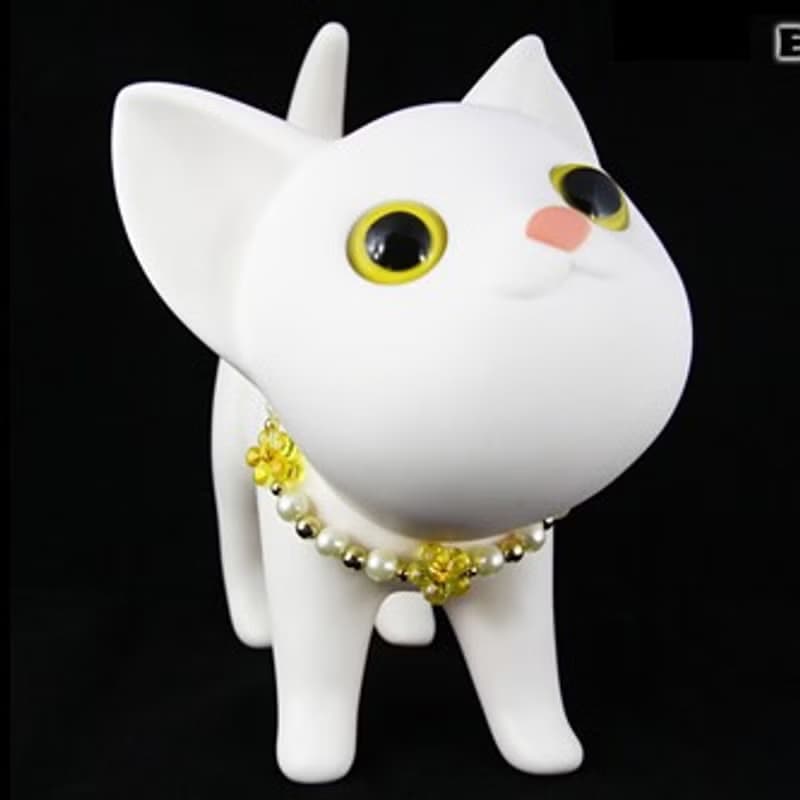 Ella Wang Design 小花珍珠項鍊-黃色 貓咪項鍊 貓咪項圈