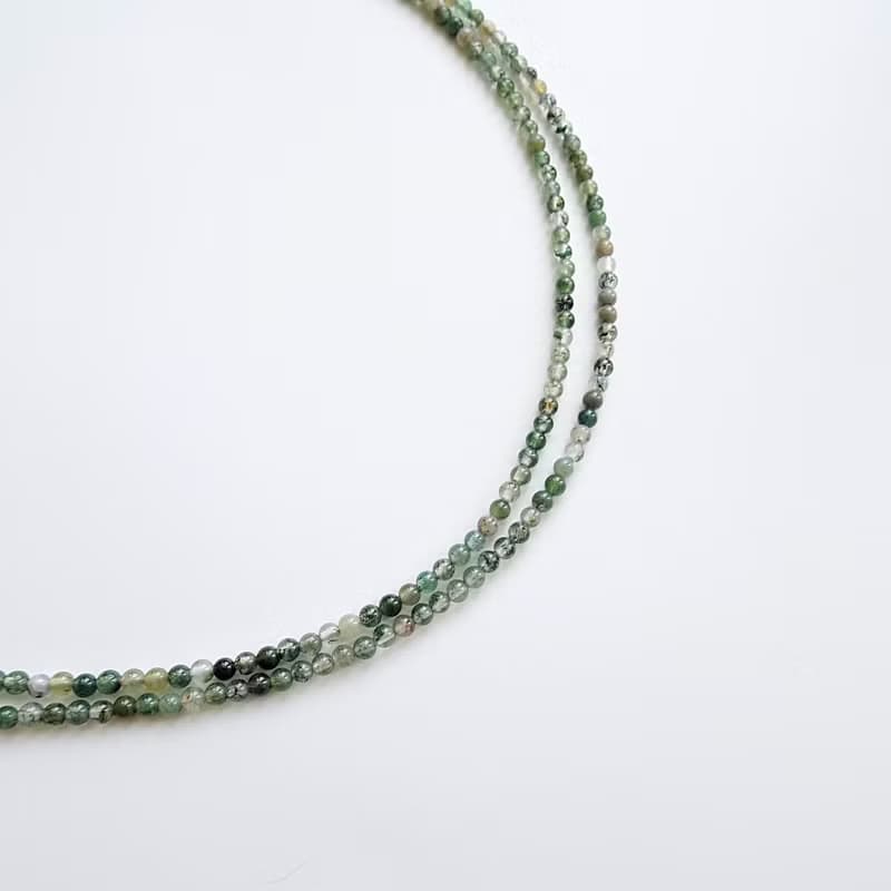 水草瑪瑙小圓珠眼鏡鍊 - 給媽媽的母親節禮物