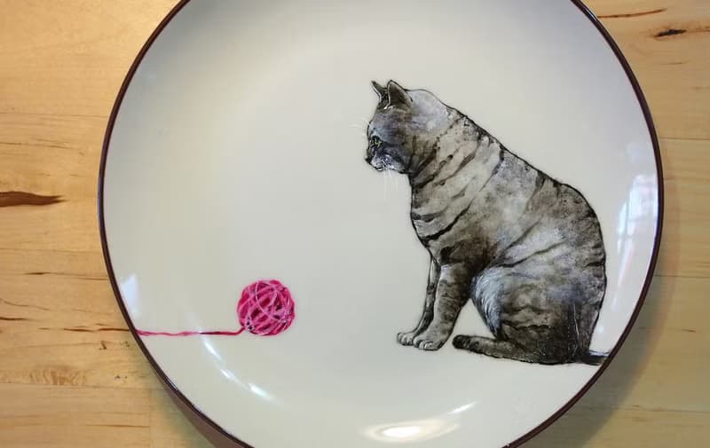 壁掛裝飾盤 / 點心盤系列－喵喵毛球控