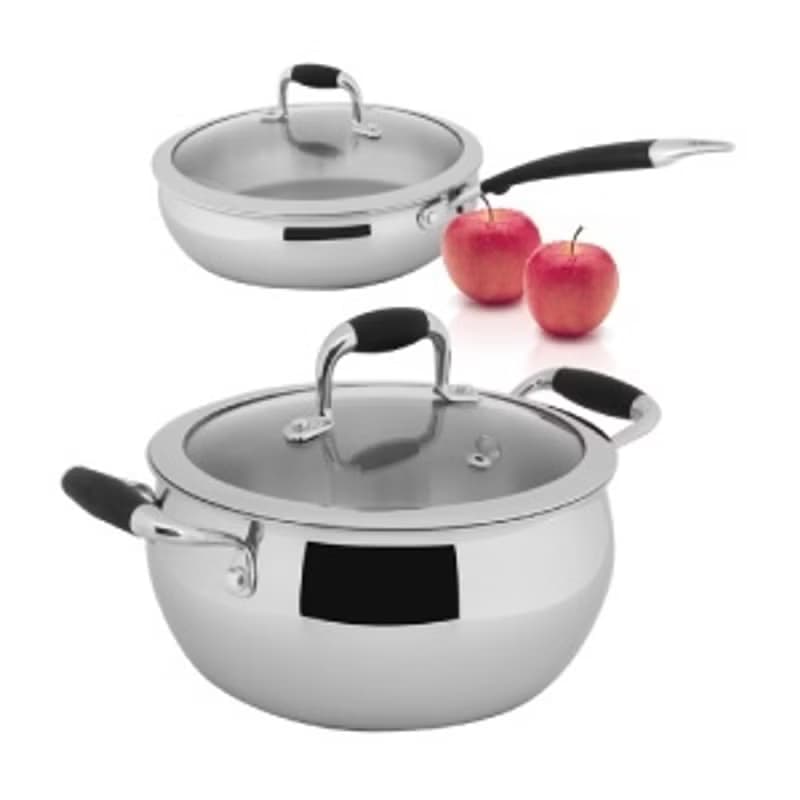 OSICHEF廚舊換新(蘋果湯鍋20公分+蘋果煎鍋) 送隔熱手套一雙