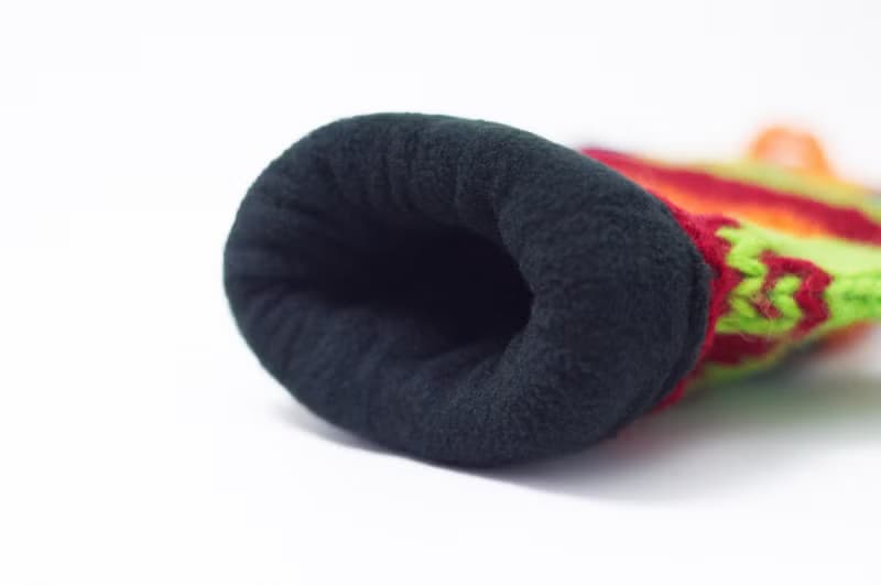 限量一件針織純羊毛保暖手套 / 2ways手套 / 露趾手套 / 內刷毛手套 / 針織手套 - 螢光綠童趣色系