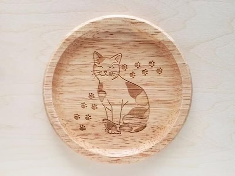 三色貓 圓形杯墊