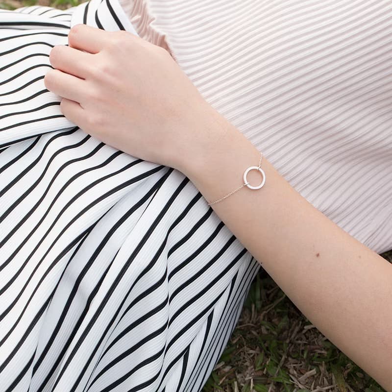 Circular 迴圈 純銀手鍊 925 Silver Bracelet