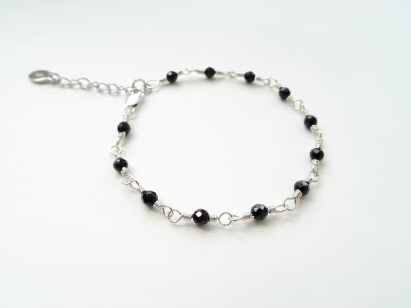 細細的 紅瑪瑙 綠瑪瑙 純銀 小自在 可調整手鍊