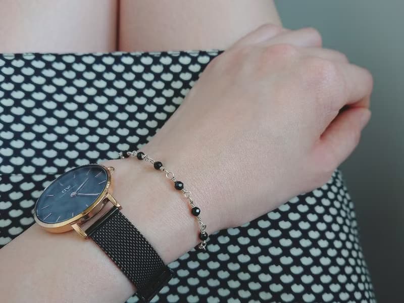 細細的 紅瑪瑙 綠瑪瑙 純銀 小自在 可調整手鍊