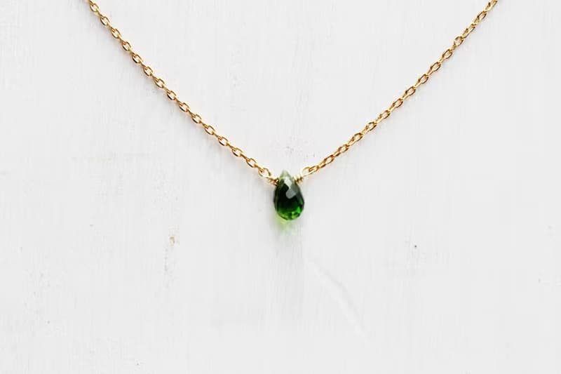 5月誕生石-透輝石 Diopside ブラックスタ鎖骨項鍊