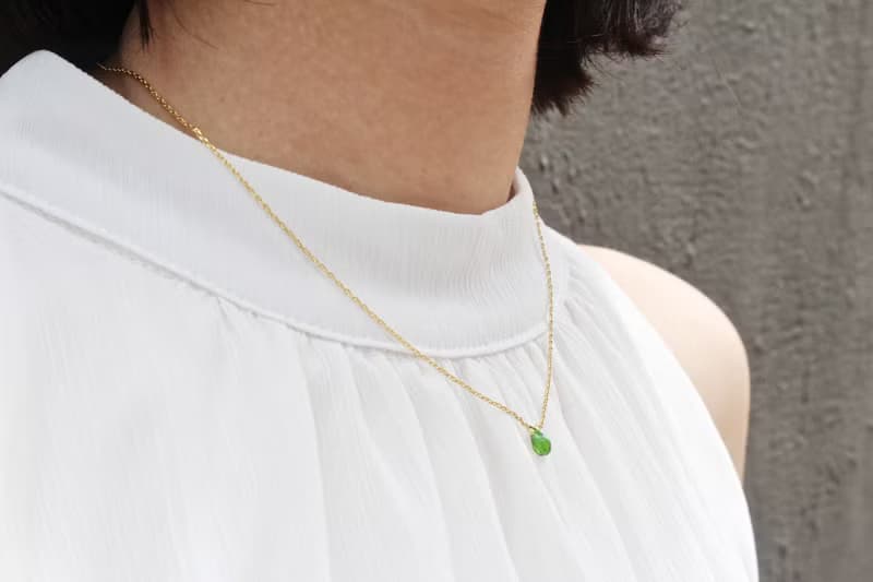 5月誕生石-透輝石 Diopside ブラックスタ鎖骨項鍊