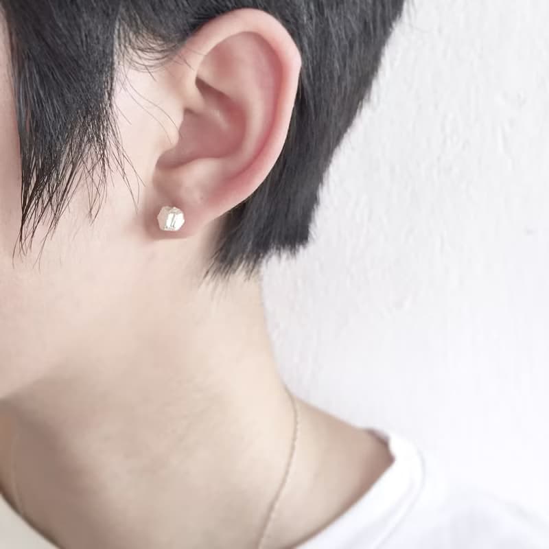 小石子耳環 Stone Earring 風景系列 925純銀