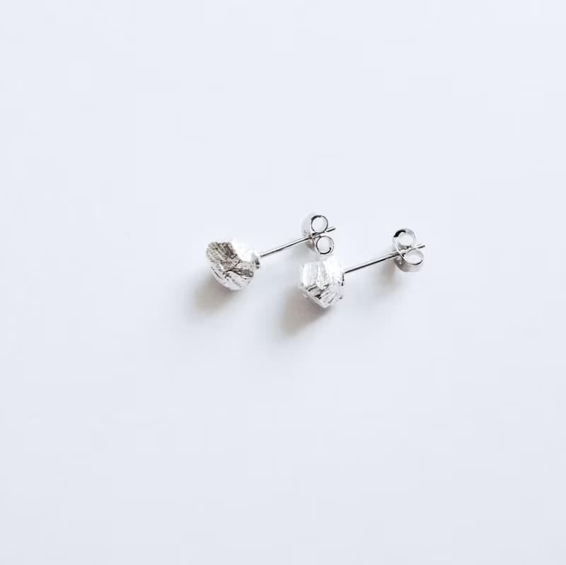 小石子耳環 Stone Earring 風景系列 925純銀