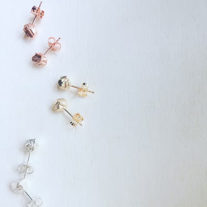 小石子耳環 Stone Earring 風景系列 925純銀