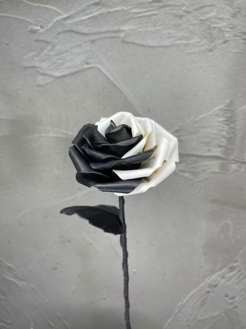 太極黑白皮革薔薇玫瑰【花】