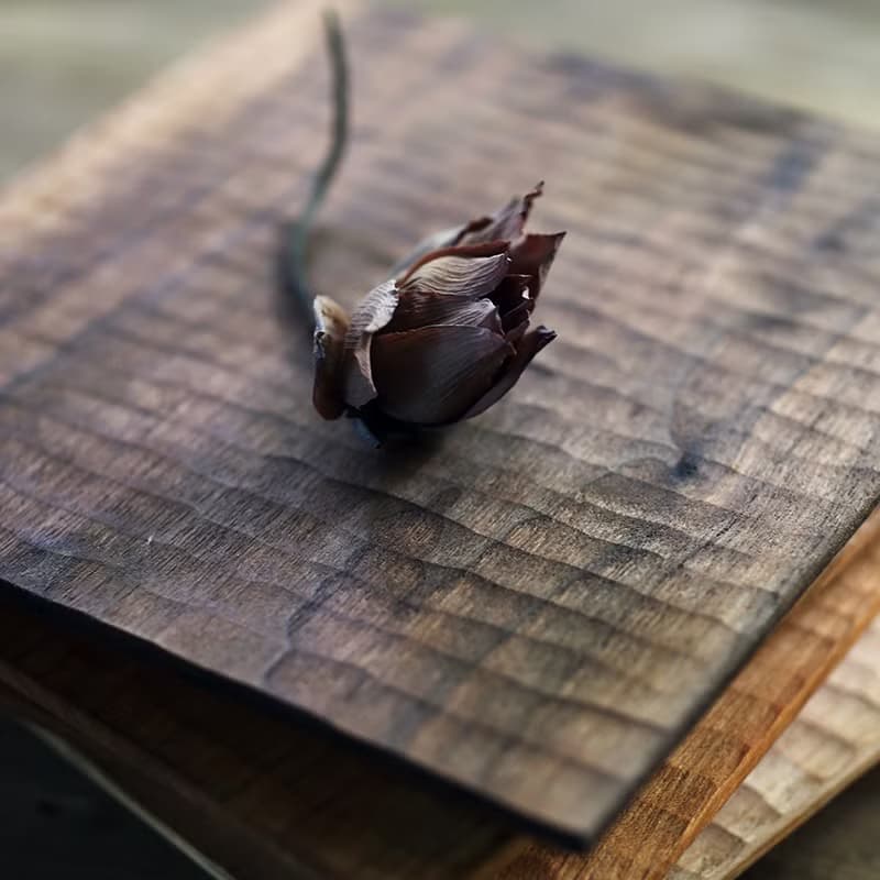 弦•生活器物 手作櫻桃木/黑胡桃  簷托盤