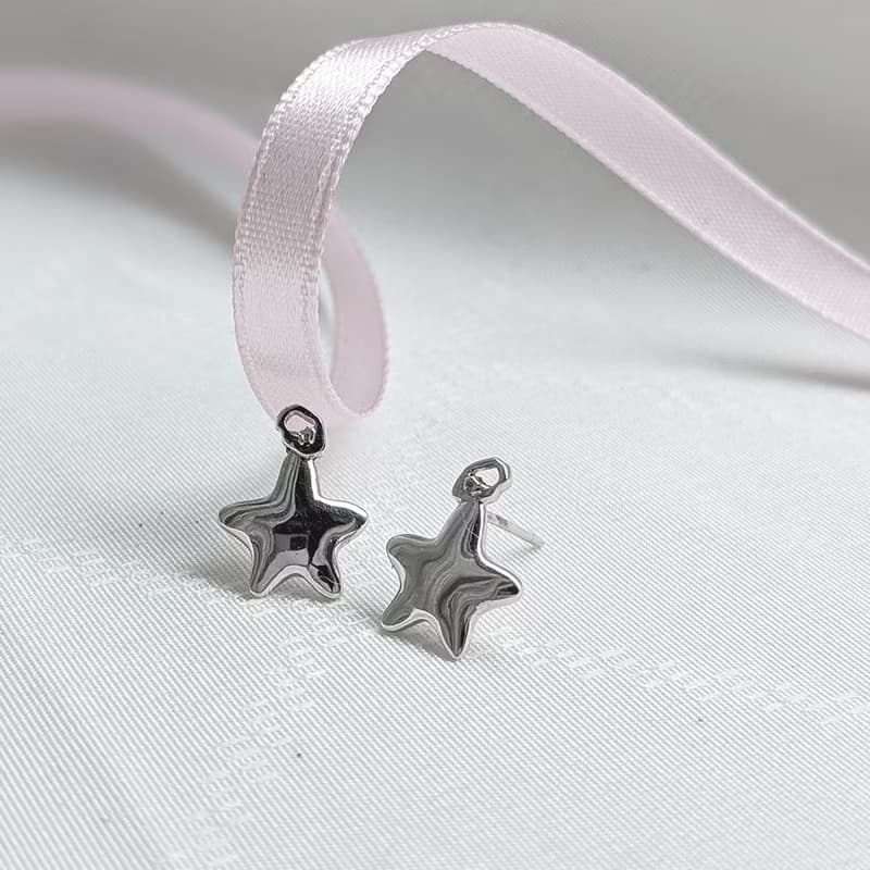 【限量絕版品】流星雨 -星願- 許願星星耳釘式耳環 手作飾品