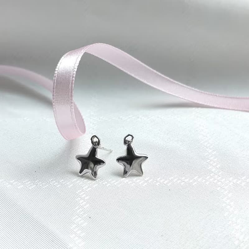 【限量絕版品】流星雨 -星願- 許願星星耳釘式耳環 手作飾品