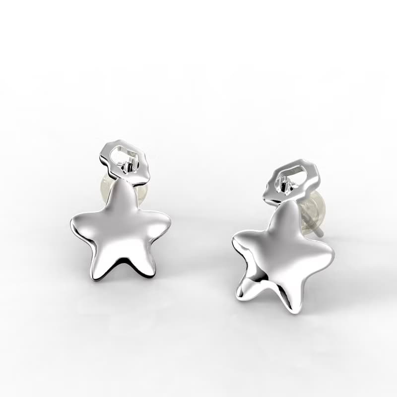 【限量絕版品】流星雨 -星願- 許願星星耳釘式耳環 手作飾品