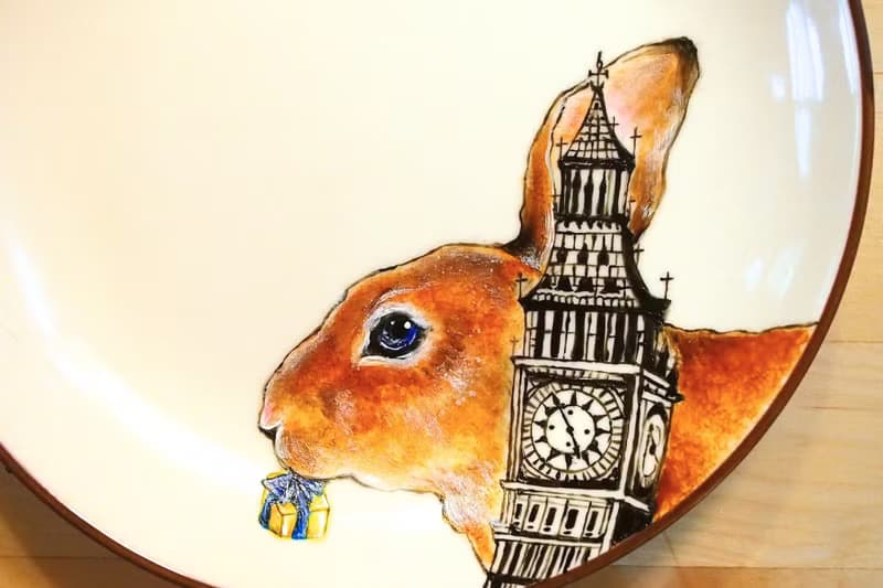 壁掛裝飾盤 / 點心盤系列－倫敦兔也瘋狂