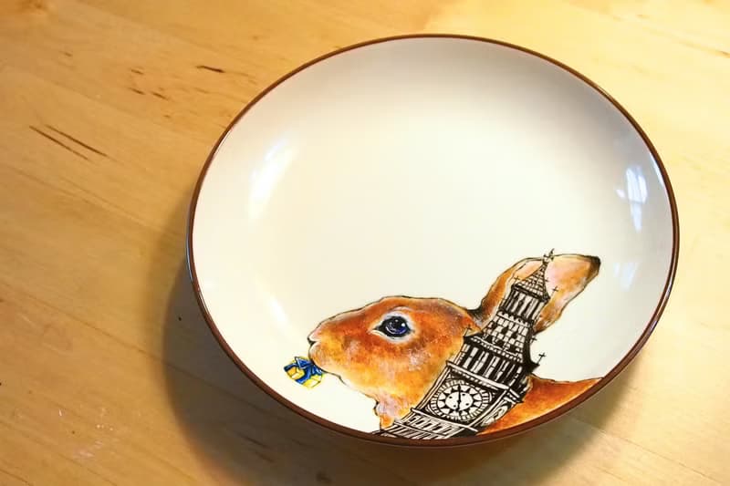 壁掛裝飾盤 / 點心盤系列－倫敦兔也瘋狂