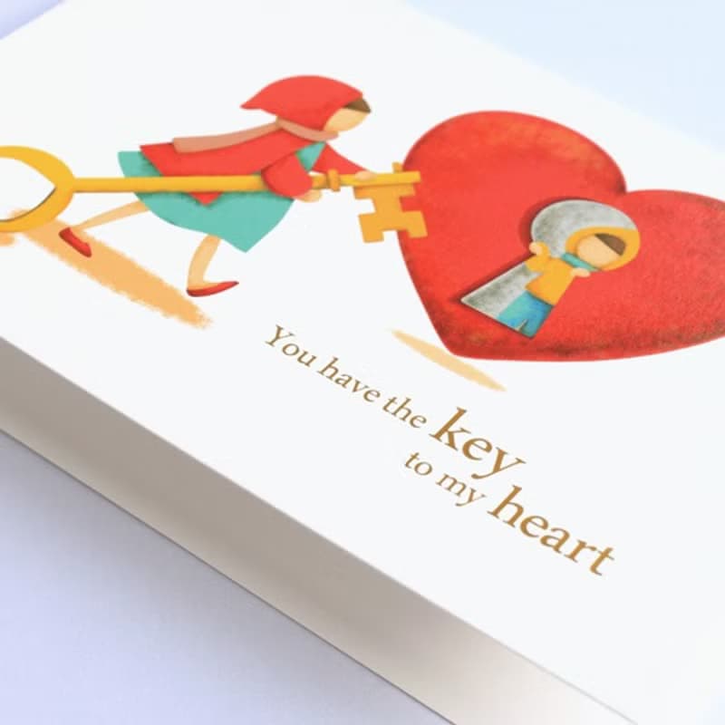 【生日/情人/聖誕/祝福卡片】萬用卡 / You have the Key to my heart (情人節)
