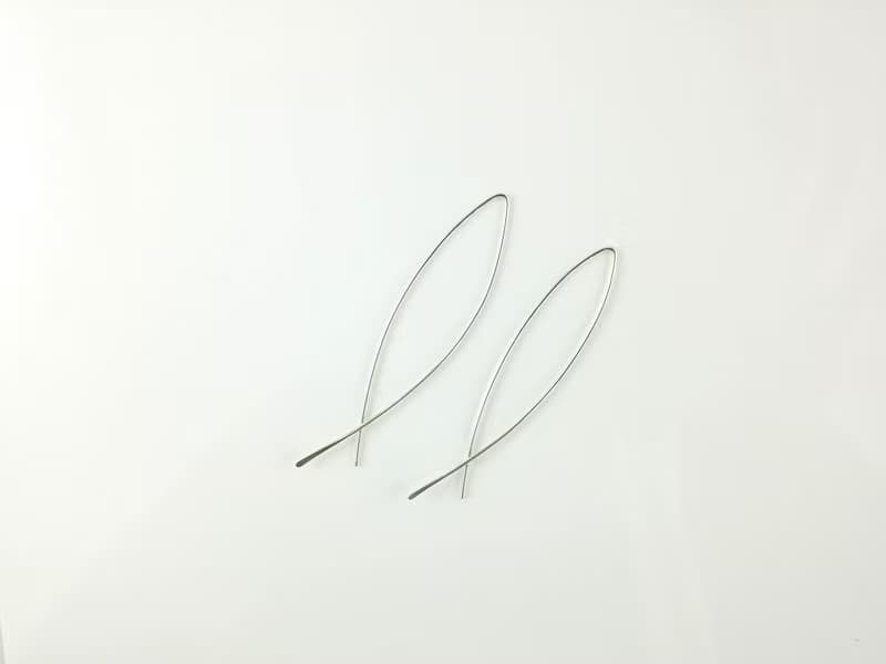 純銀耳環,線光系列Line light collection LLE001 輕耳飾 台灣設計師手工製