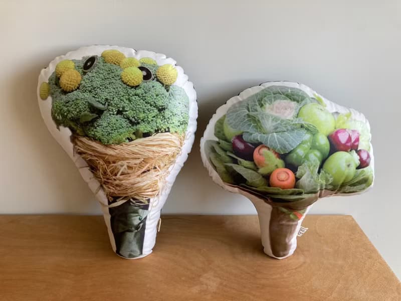 【捧花抱枕系列A】捧花抱枕 / 花椰菜抱枕 / 蔬菜抱枕 / 復古捧花