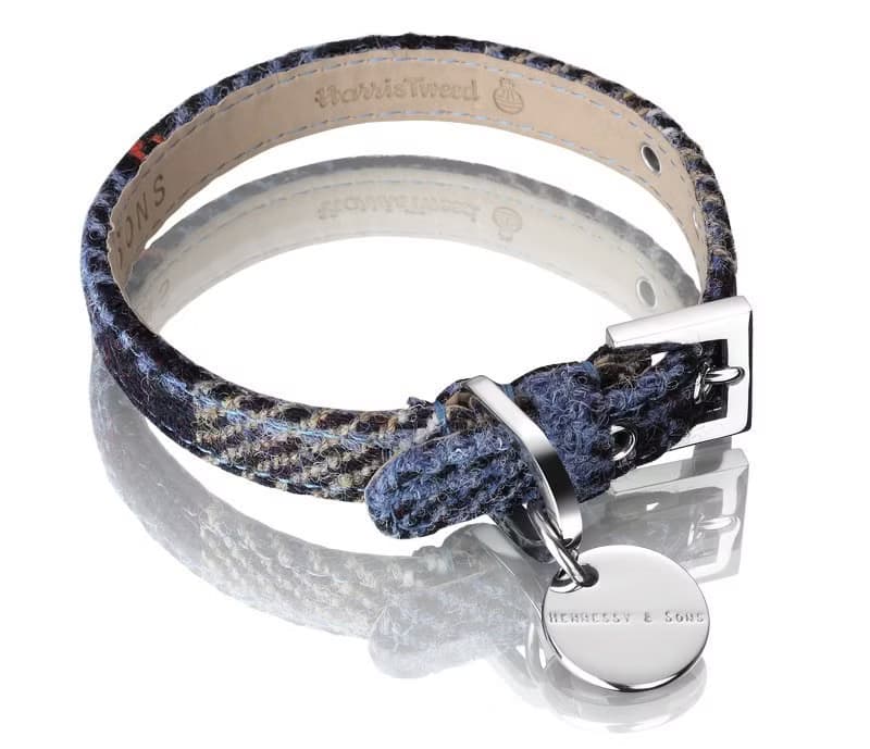 H&S 軒尼詩父子 尺寸L - 三色 哈里斯羊毛真皮項圈