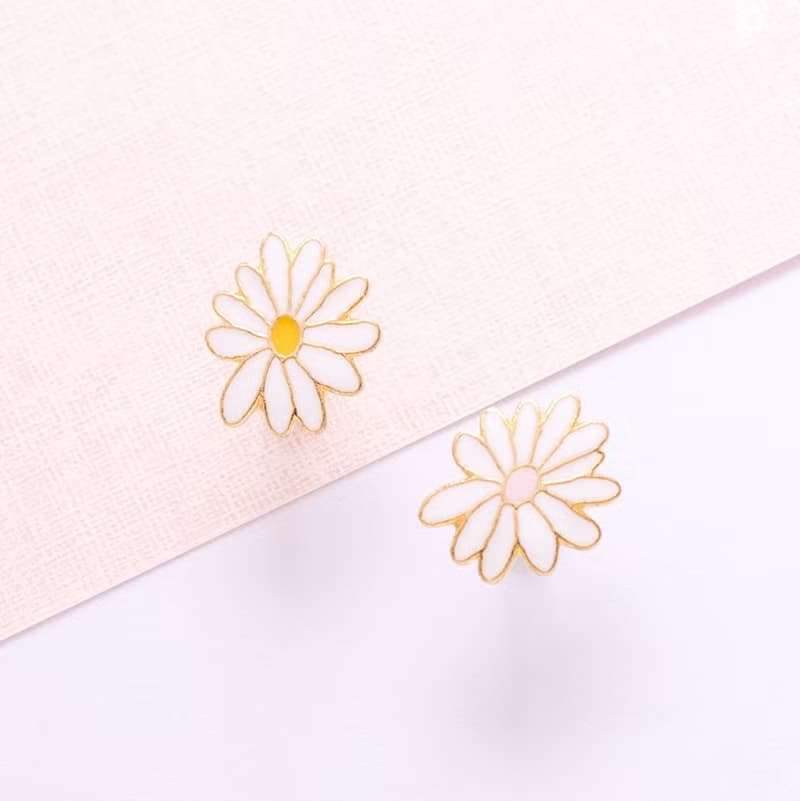 雛菊 耳環 耳夾 浪漫 生日禮 春季新品 夾式耳環