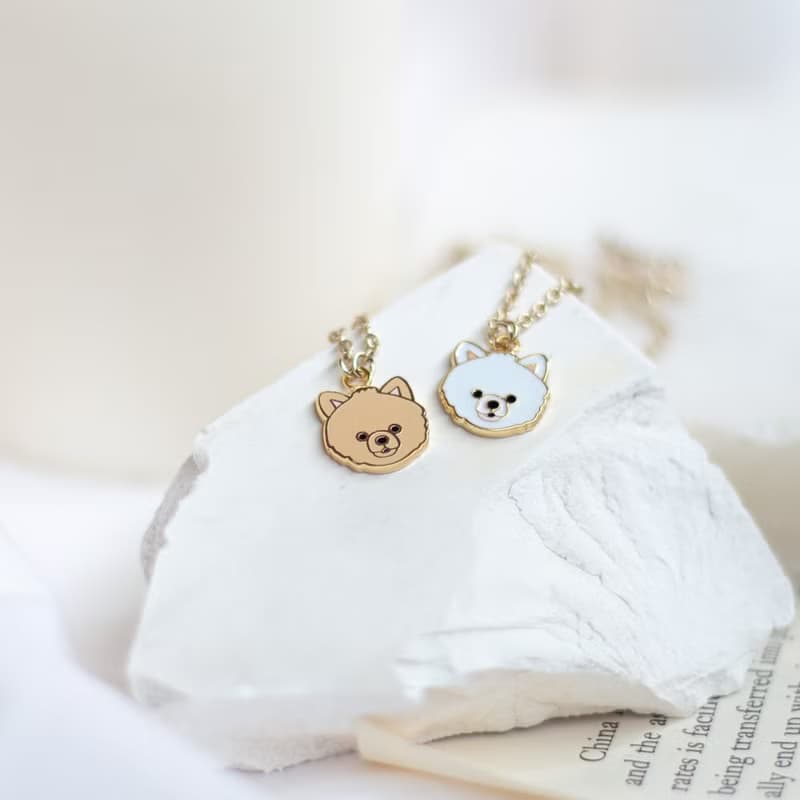 博美狗 Pomeranian  手鍊 項鍊 狗狗 寵物飾品 紙盒包裝 生日禮物