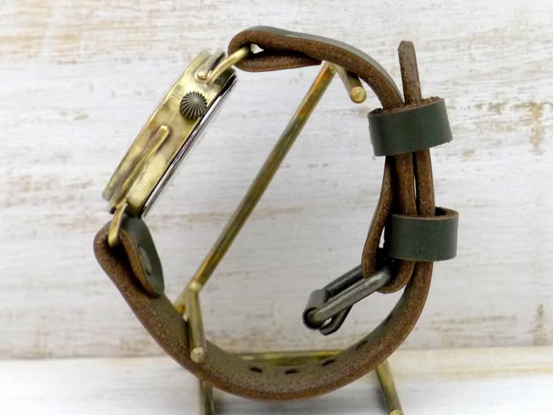 手作り時計 Big Wheel2-B JUMBO36mm Brass(真鍮) 立体数字インデックス (JUM125 KH)