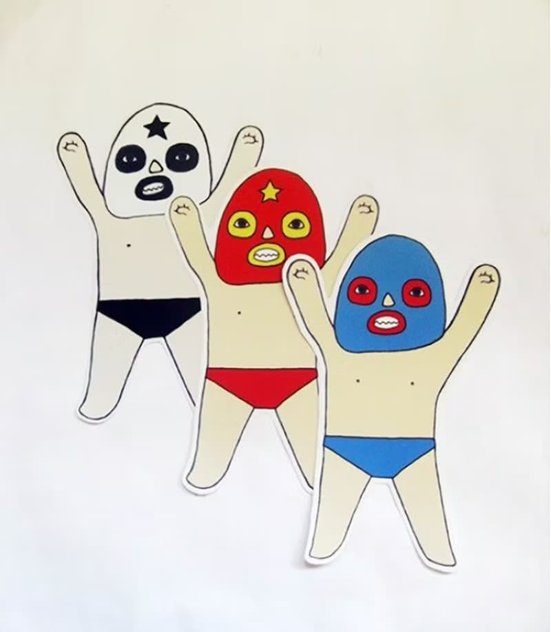 摔角手 面具人 行李箱貼紙 7/15/23cm