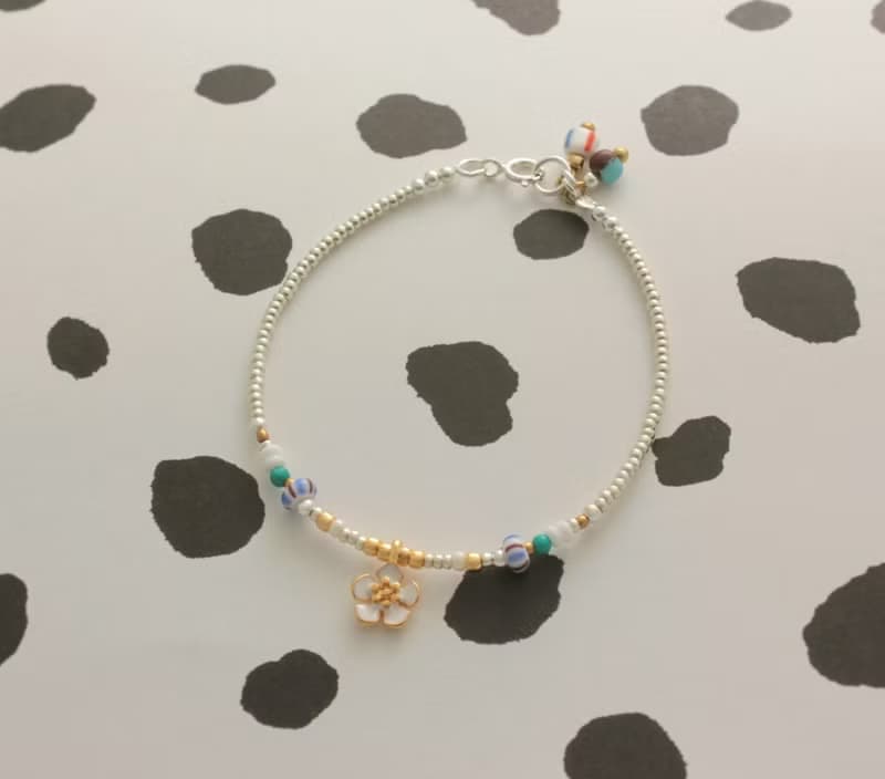 *hippie*  Okinawa│沖繩 小扶桑花森中精靈極細質感串珠手鍊手鏈