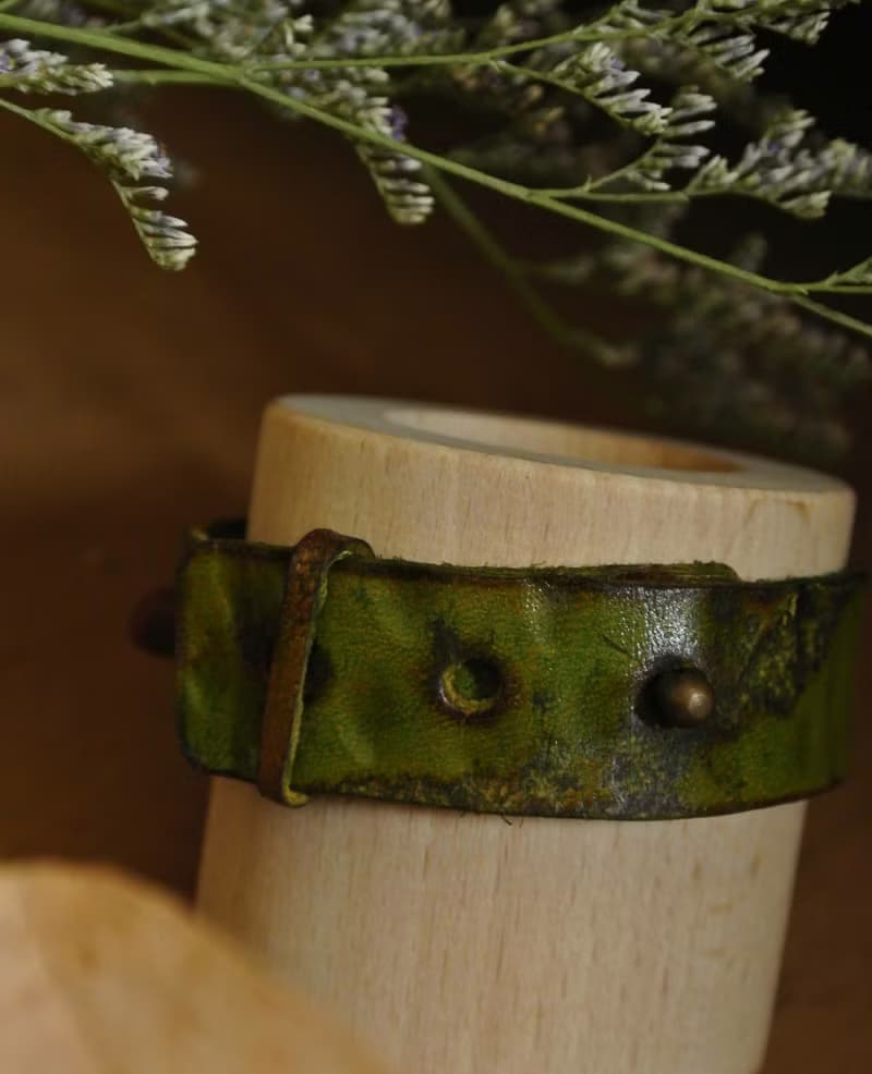 【 T - C 】手環 手鐲 皮革 牛皮 日本白瓷 瓷器  限量 自然釉色 無限看不膩色調 攝氏1350高溫燒製