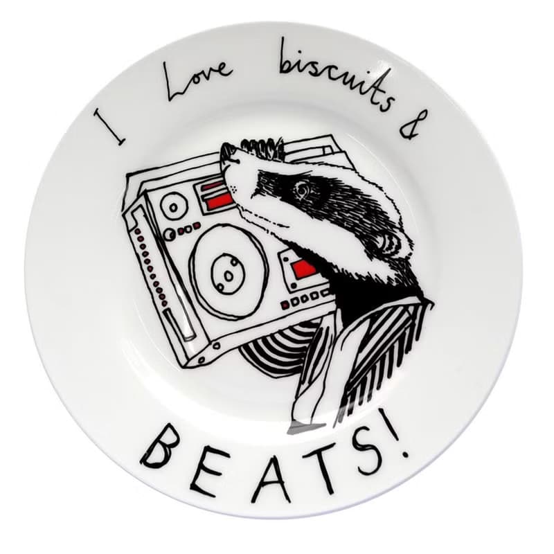 I love biscuits and beats 骨瓷餐盤 | Jimbobart