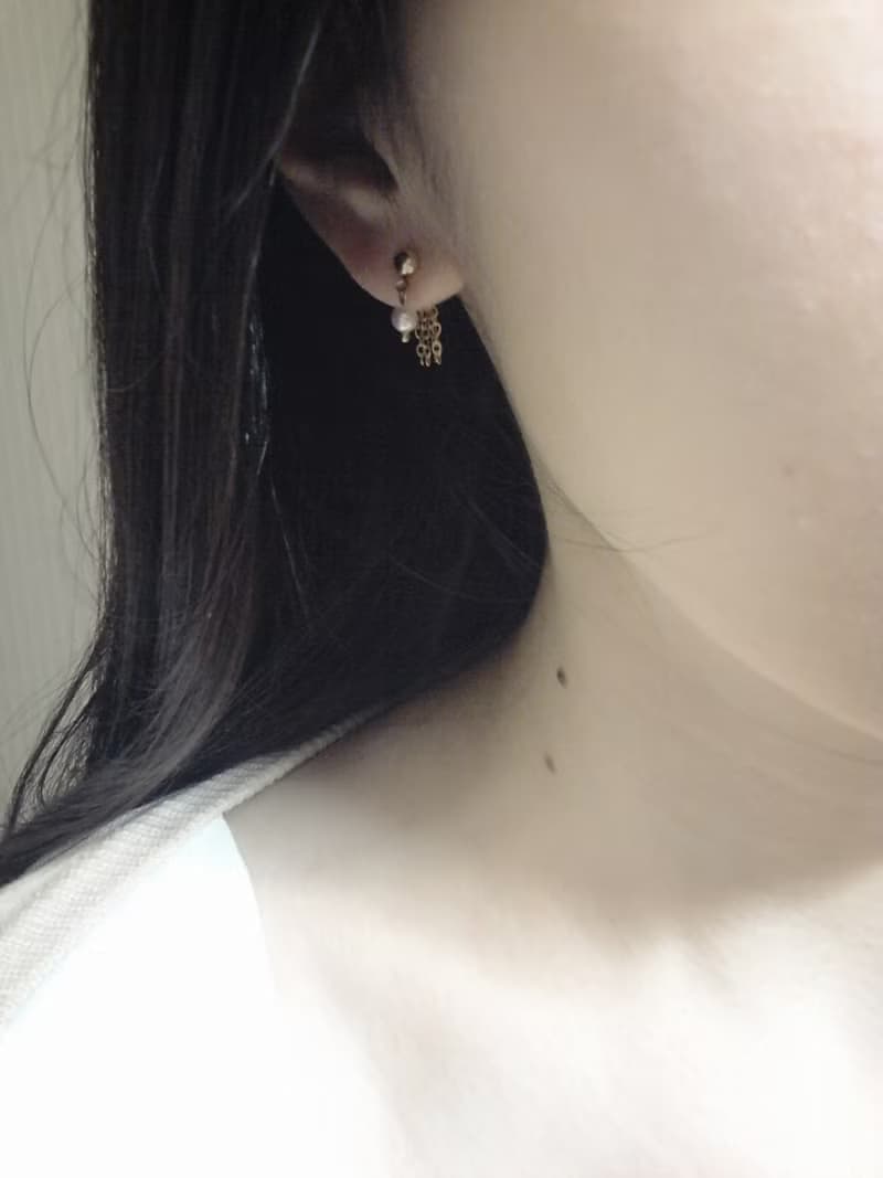 小流蘇 珍珠 耳環