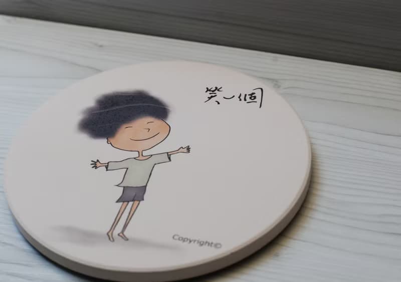 吸水杯墊-笑一個