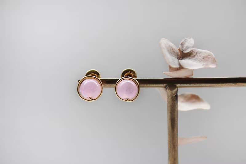 Rose Quartz耳夾/耳針 | 經典淡粉晶耳環