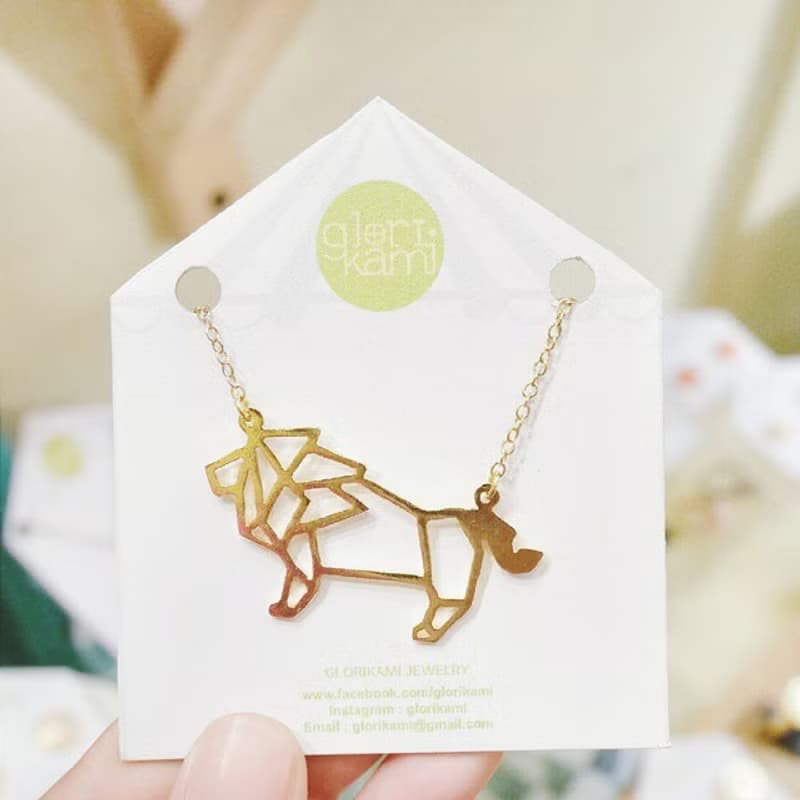 Lion, Origami Necklace, Animal Necklace, Animal Lover, Lion Gifts, Birthday gift