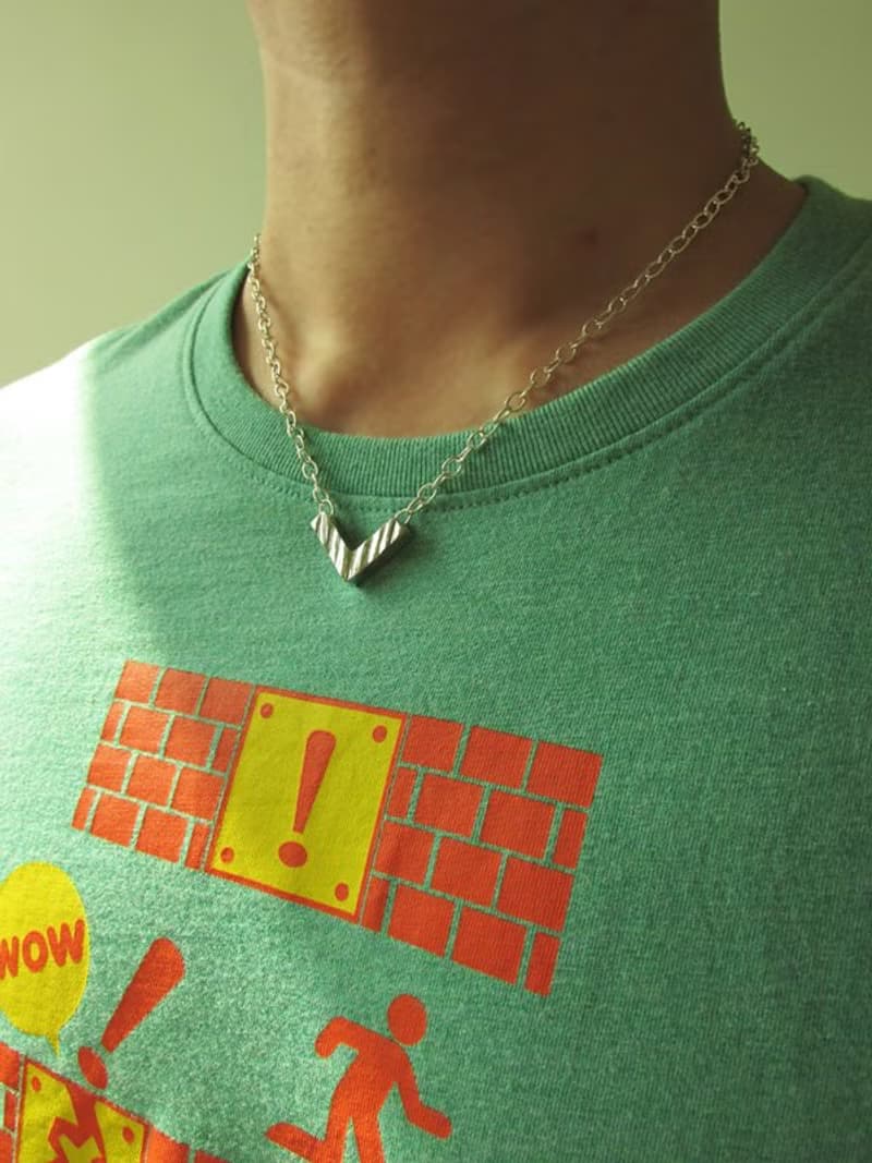 V a necklace_ V a項鍊 | 925銀 男生禮物 男朋友 字母V 對鍊