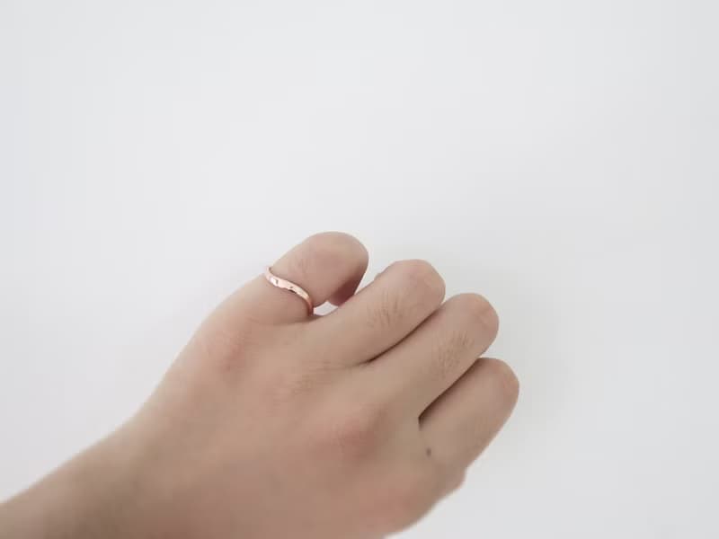 幸福曲線 | 玫瑰金戒指 細圈戒 簡約 尾戒 情人節禮物