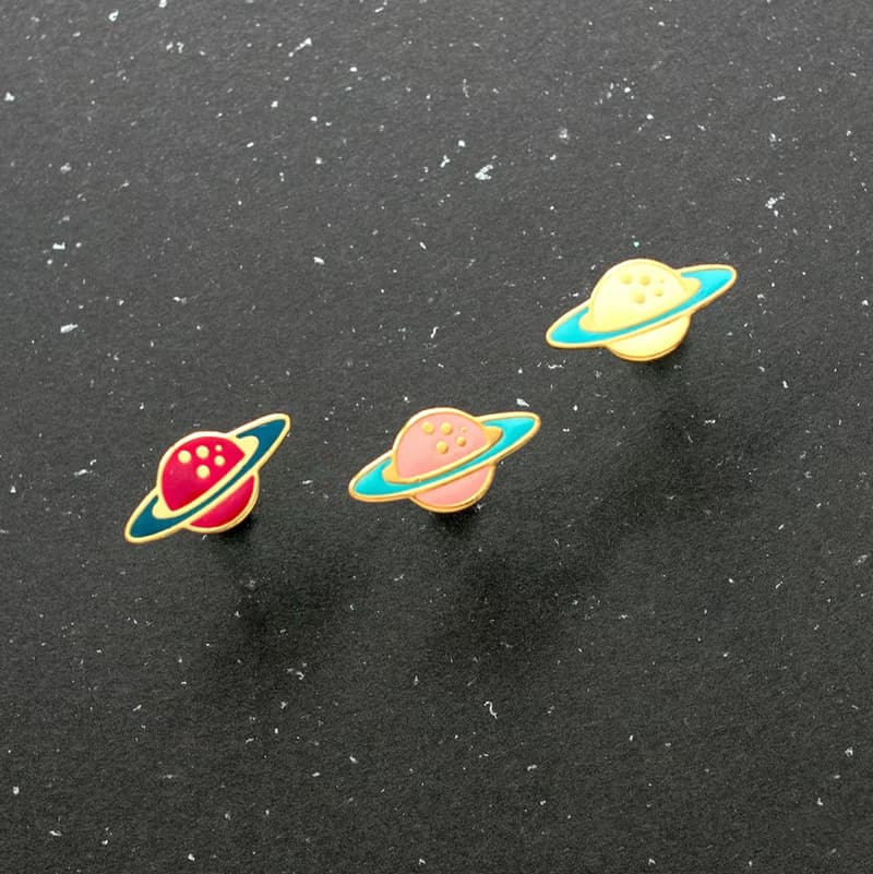 女孩星球 手作耳環 星球 耳夾 生日禮物