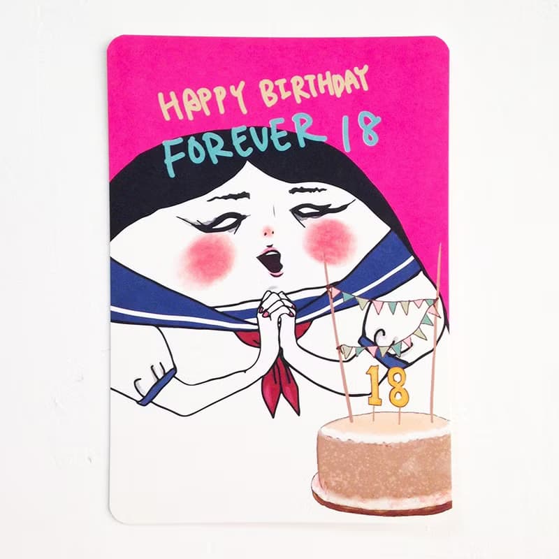 明信片/ 生日卡 Forever 18歲