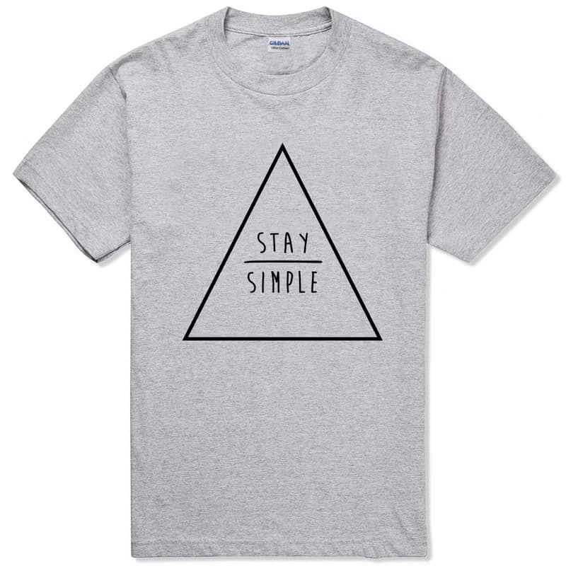 STAY SIMPLE Triangle 短袖T恤 2色 保持簡單三角形幾何設計禮物